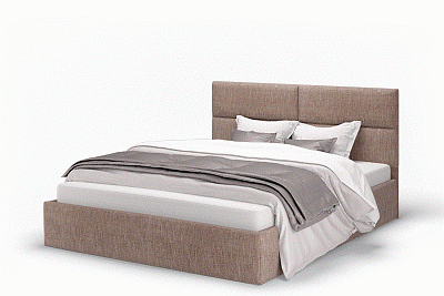 Двуспальная кровать Сити с подъемным механизмом 160 см Latte МЛК