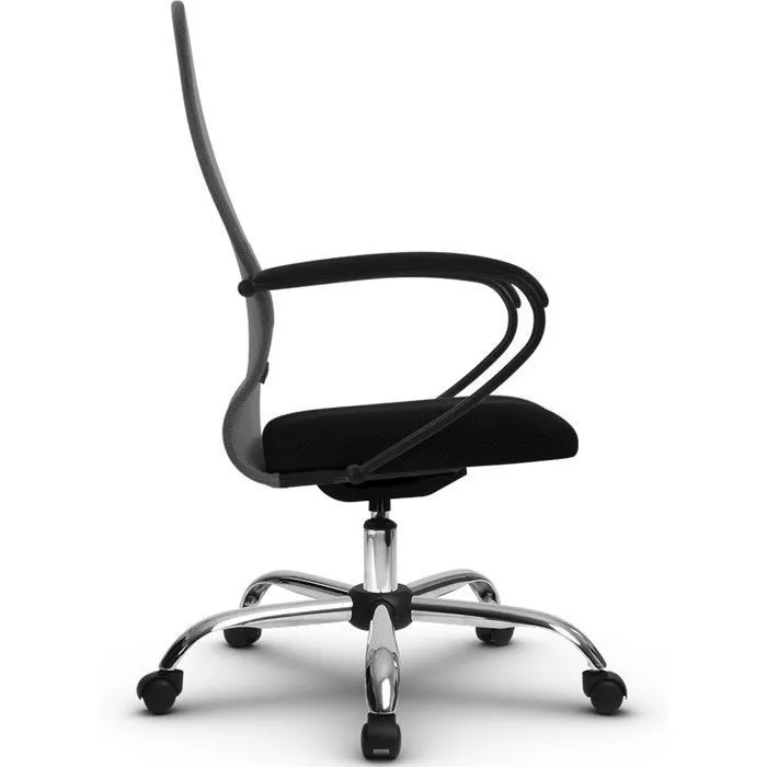 Кресло компьютерное SU-СК130-8P Ch Светло-серый / черный
