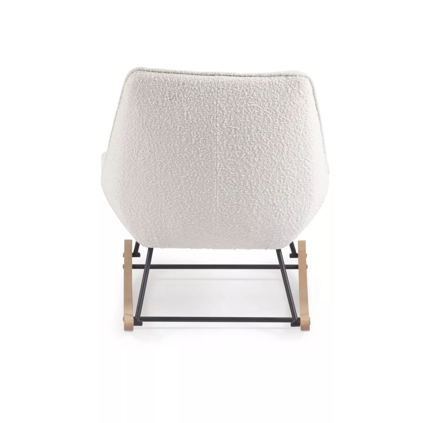 Кресло-качалка La Forma Marlina из ткани букле белого цвета