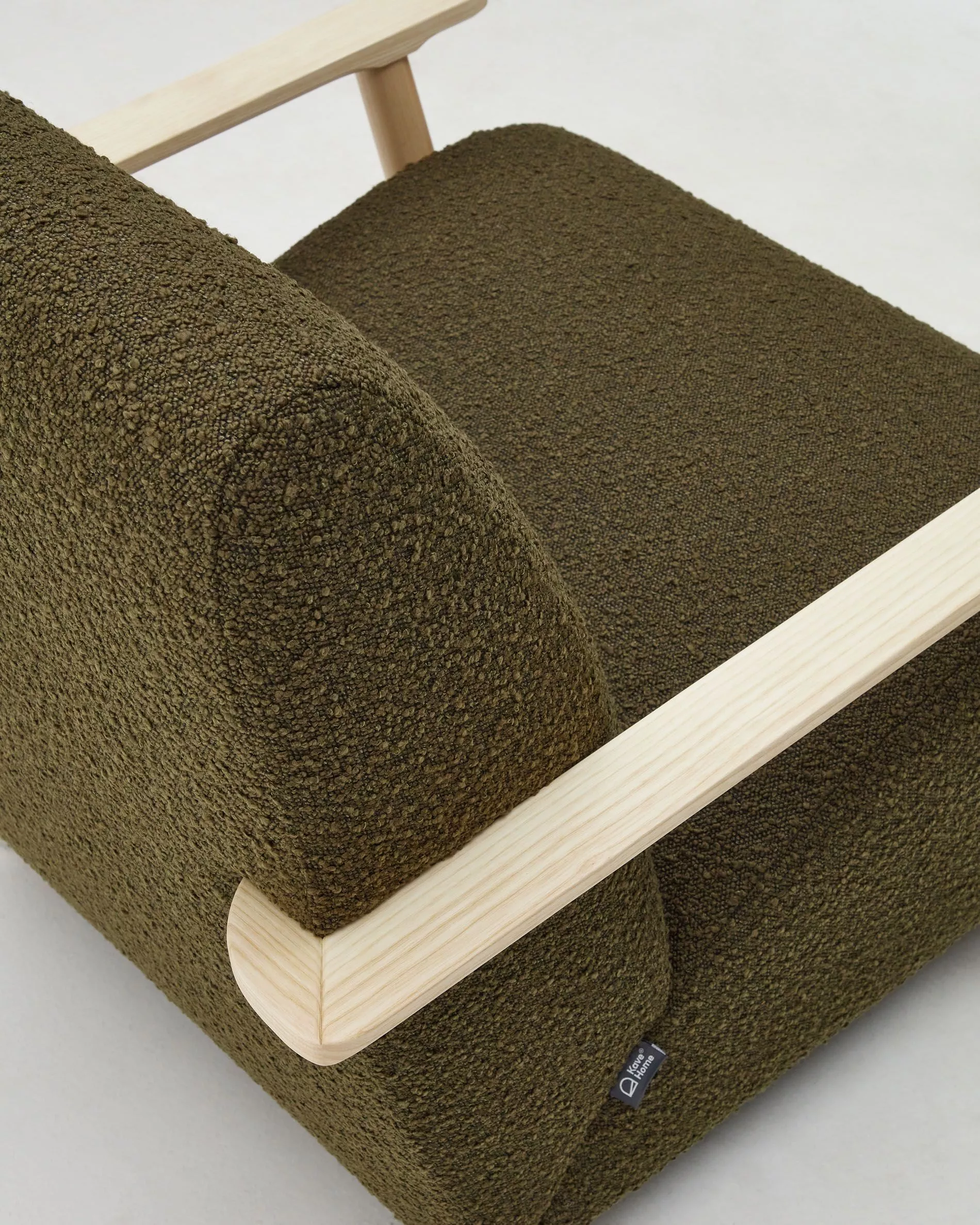 Кресло La Forma Meghan зеленая ткань букле 149015