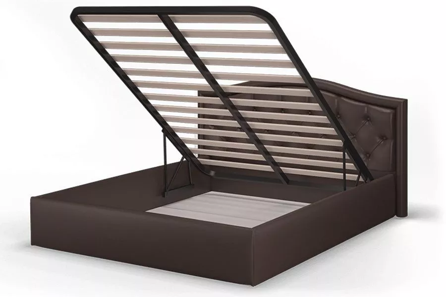 Двуспальная кровать Стелла с подъемным механизмом 160 см Vega white МЛК