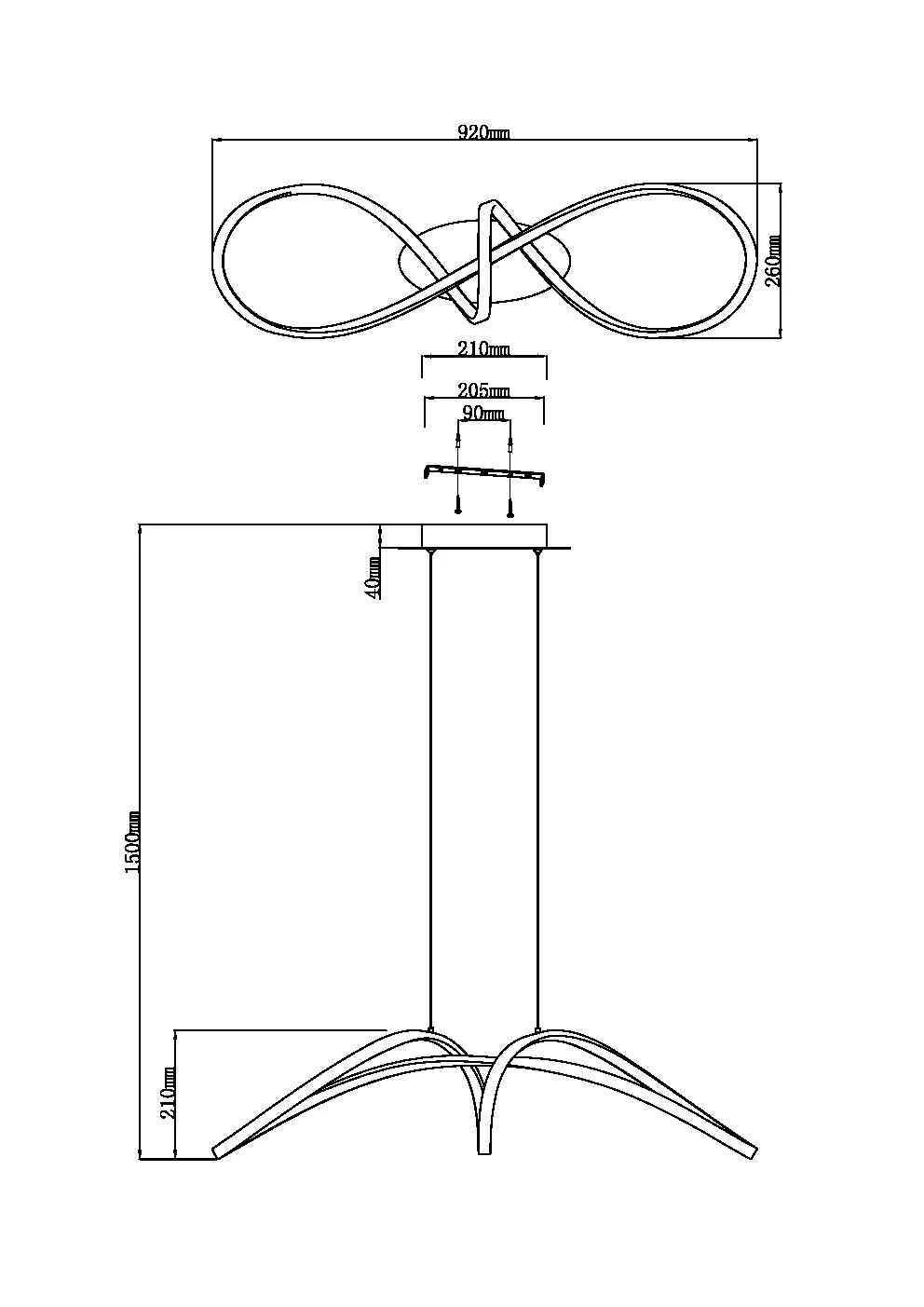 Подвесной светильник Maytoni Curve MOD156PL-L52B4K