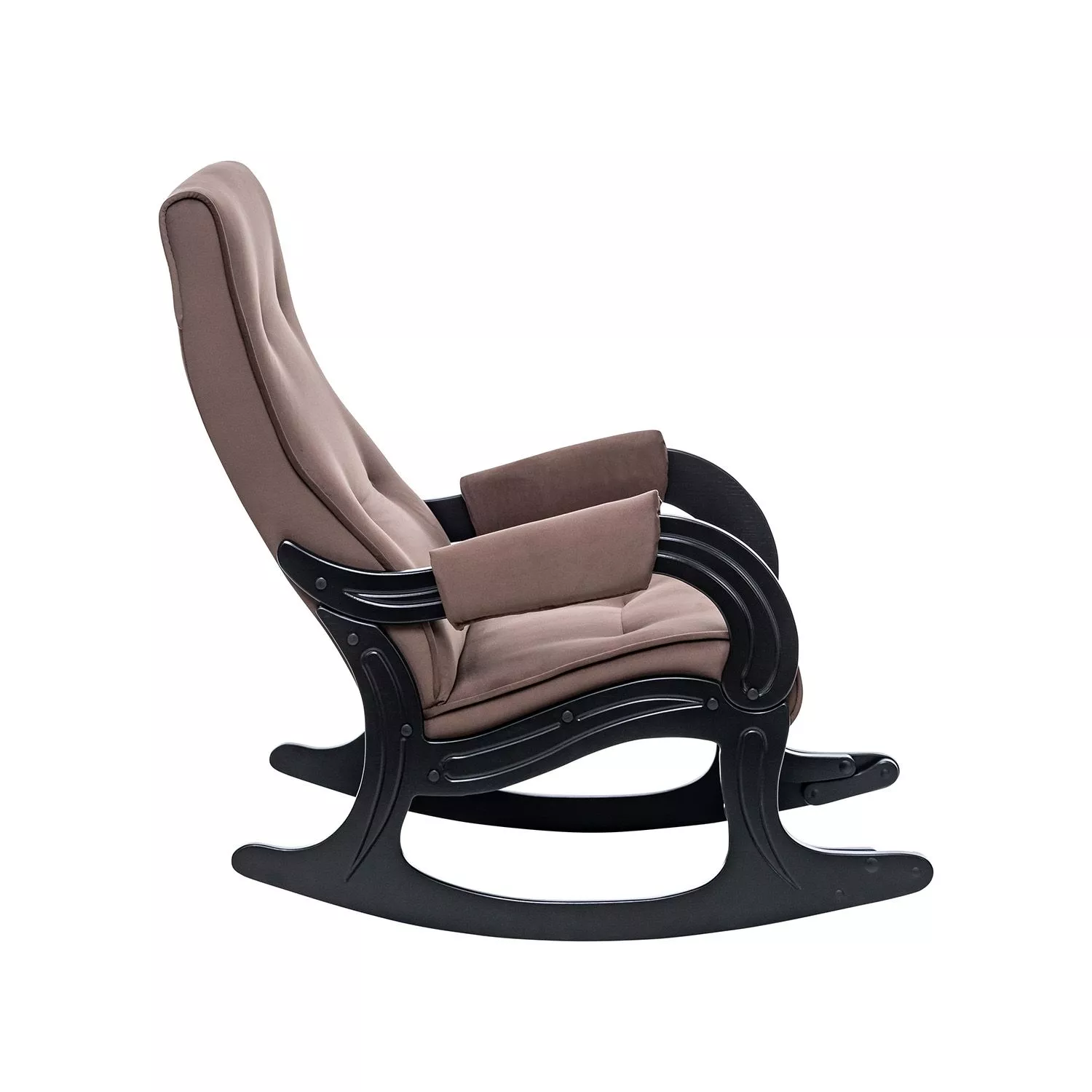 Кресло-качалка Модель 707 ткань V23 молочный шоколад / Венге