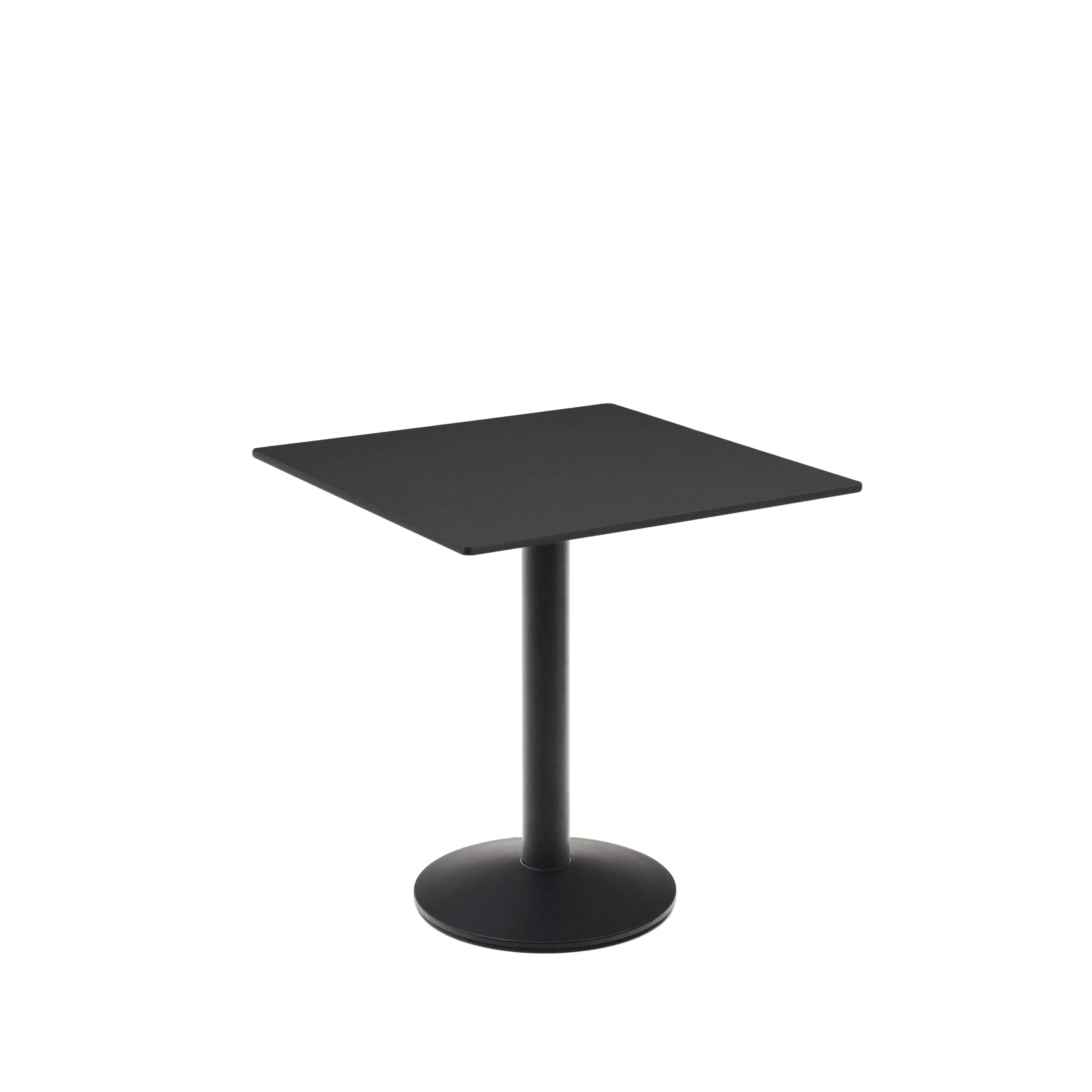 Квадратный уличный столик La Forma Esilda черный на черном металлическом основании 68х70 177981