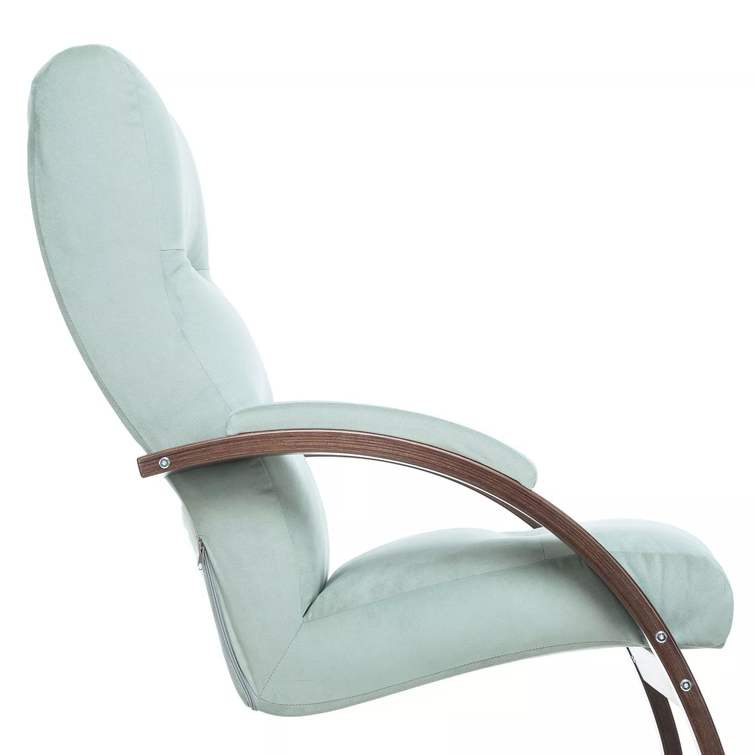 Кресло-качалка Leset Милано V14 бирюзовый / Орех текстура