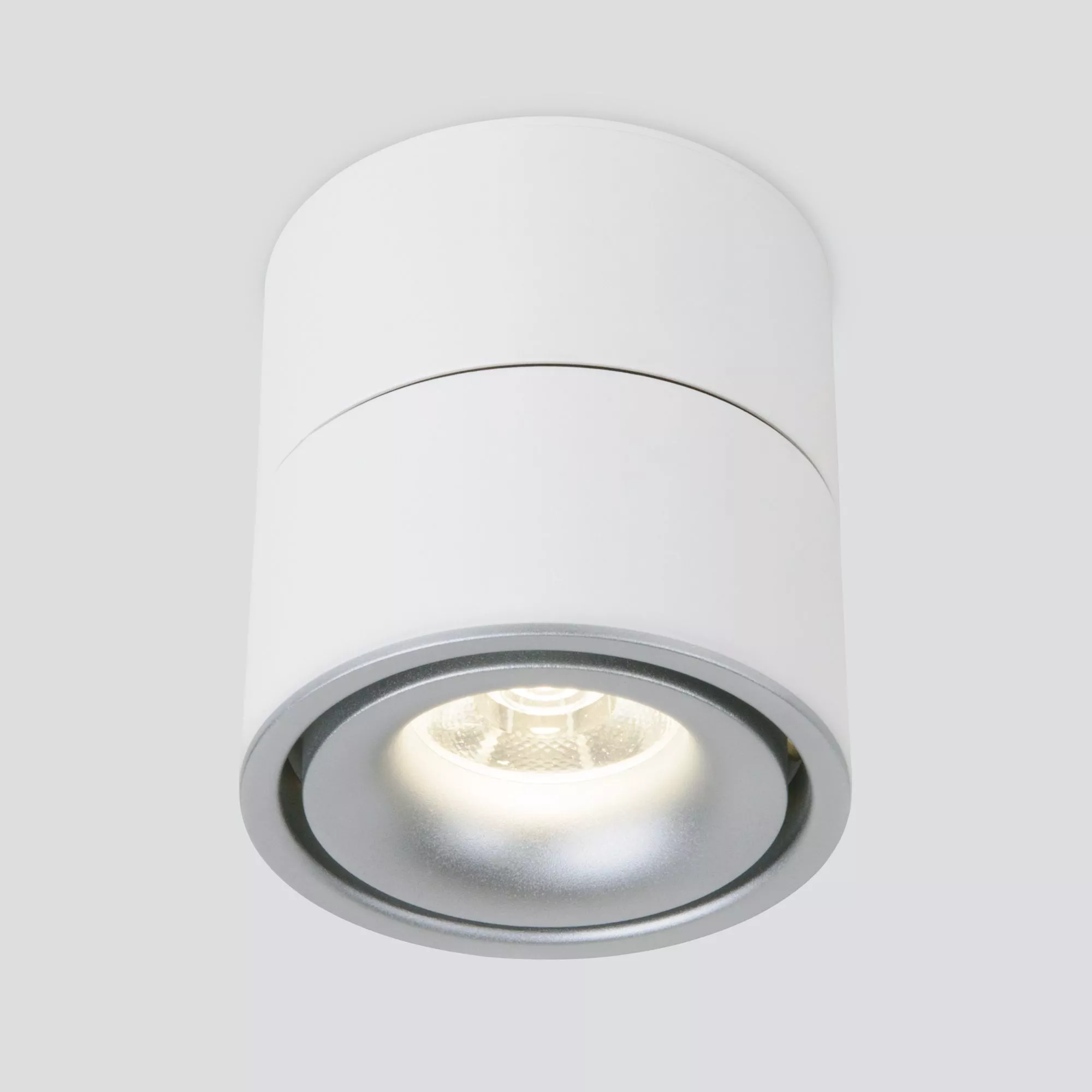 Точечный накладной светильник Elektrostandard Klips DLR031 15W 4200K 3100 белый матовый/серебро