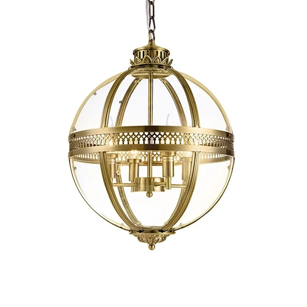 Подвесной светильник Delight Collection Residential KM0115P-4M antique brass