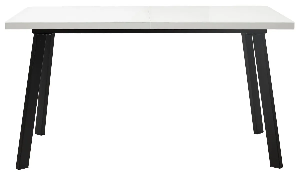 Стол ФИН 120 Белый стекло/ Черный каркас