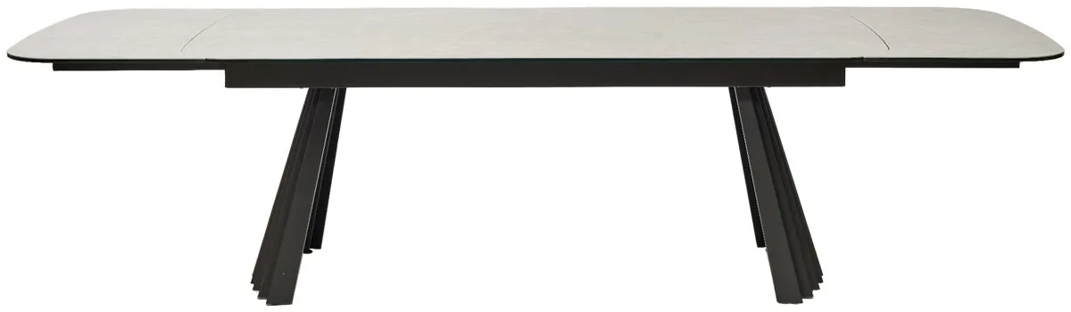 Стол ASTRID 200 TL-102 Бежевый мрамор, испанская керамика / Темно-серый каркас