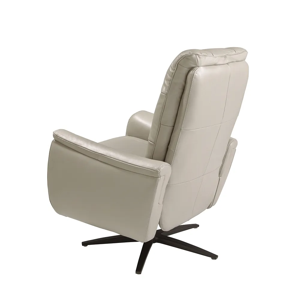 Поворотное кресло реклайнер Angel Cerda 5114/KM-A6010-M565 кожа серый 181709