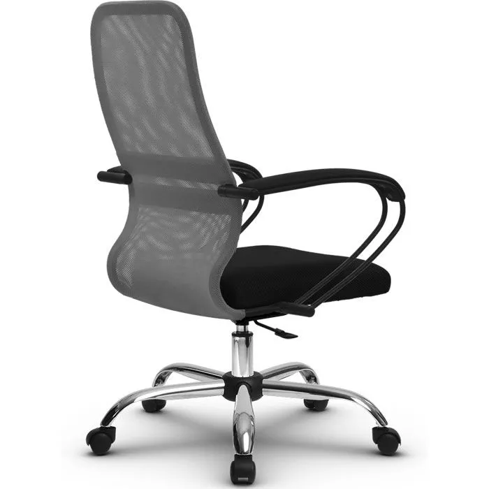 Кресло компьютерное SU-СК130-8P Ch Светло-серый / черный