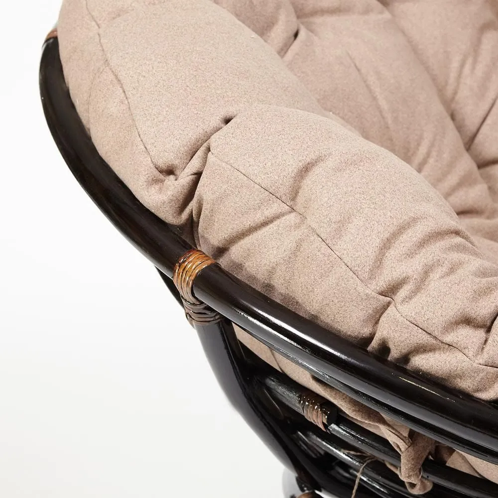 Кресло PAPASAN 23/01 W с подушкой Antique brown экошерсть коричневый