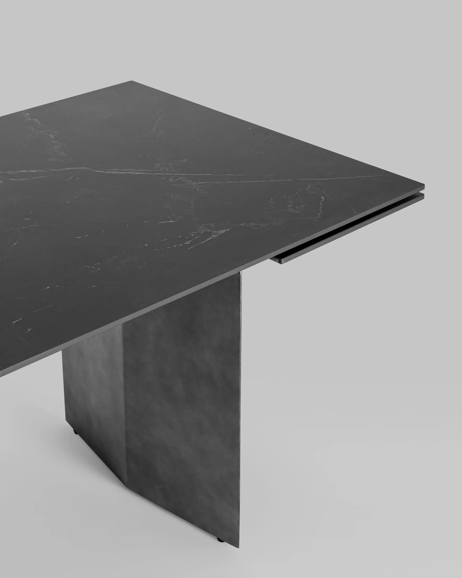 Большой обеденный стол Селин раскладной 180-260х90 керамика темная