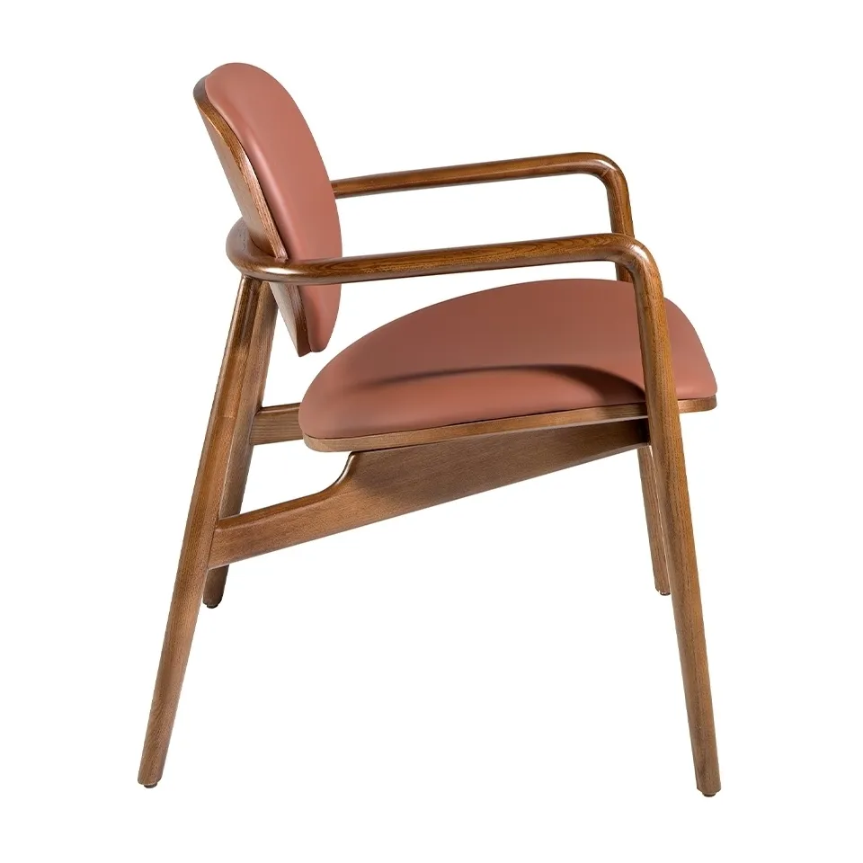 Обеденный стул Angel Cerda 4118/LC19030 с обивкой из кожи