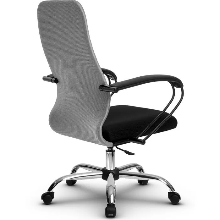 Кресло компьютерное SU-СК130-10P Ch Светло-серый / черный