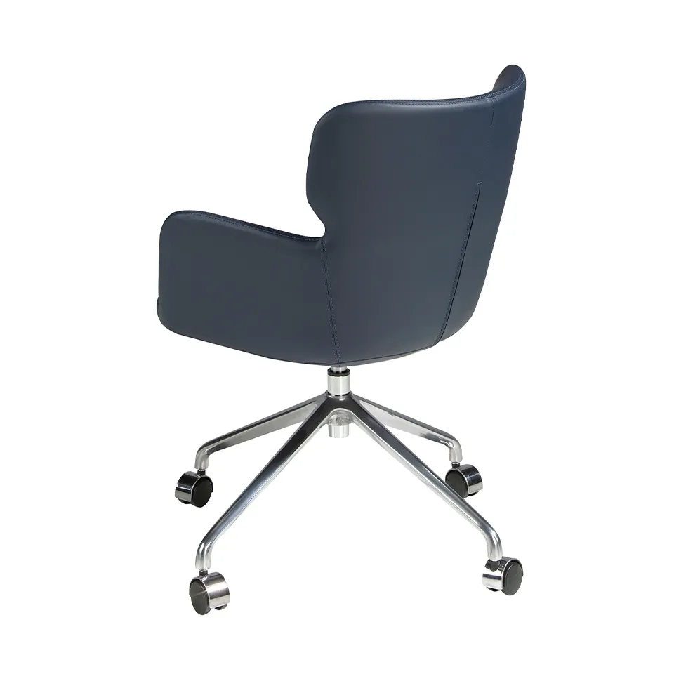 Поворотное офисное кресло Angel Cerda 4110/A208-5C синий с подлокотниками