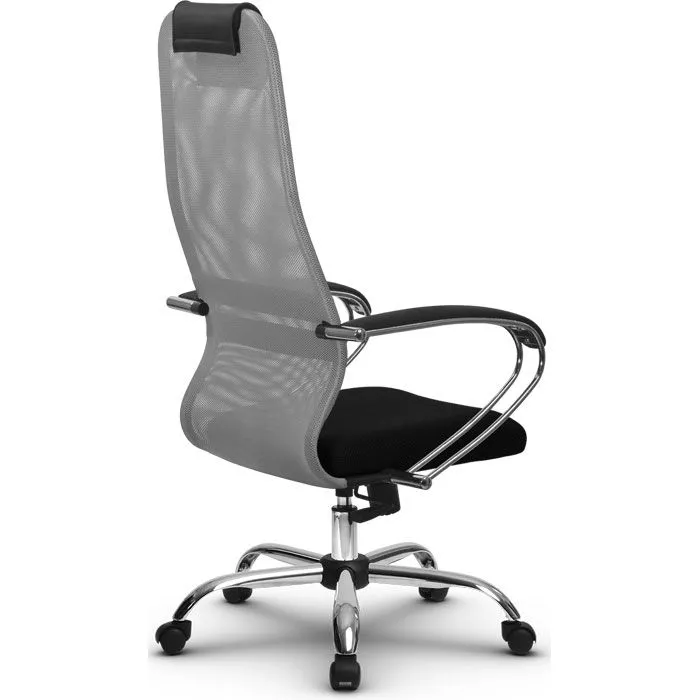 Кресло компьютерное SU-BK131-8 Ch Светло-серый / черный