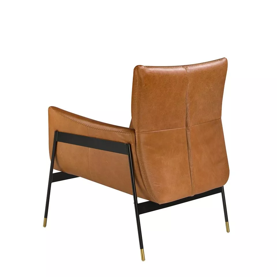 Кресло Angel Cerda 5091/KF-A002-M2851 кожаное с черными стальными ножками