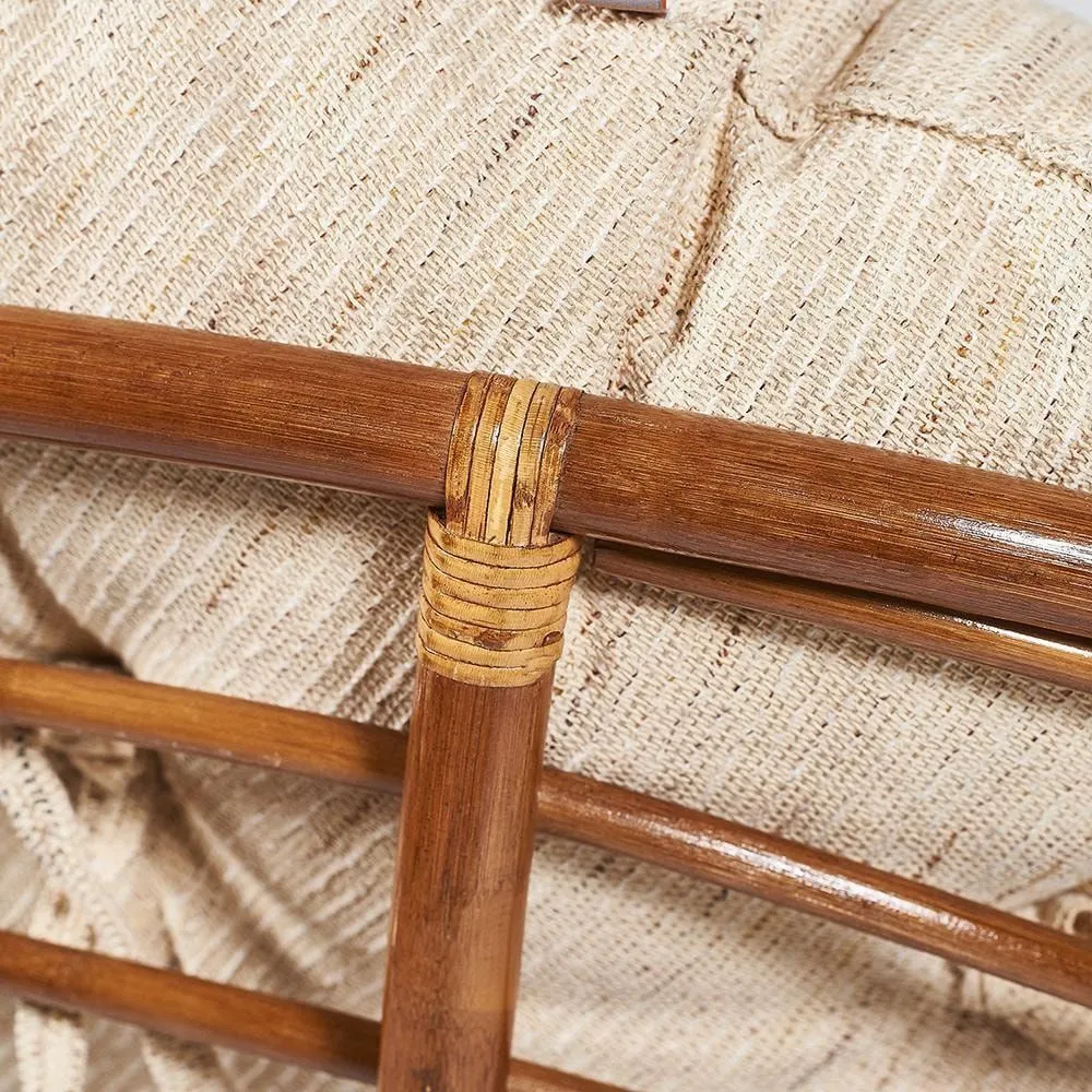 Кресло-качалка PAPASAN 23/01 W с подушкой орех ткань старт