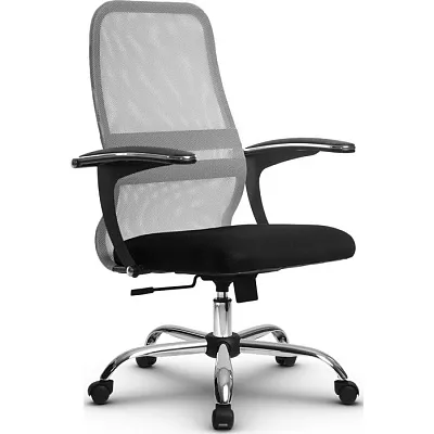 Кресло компьютерное SU-СU160-8 Ch Светло-серый / черный