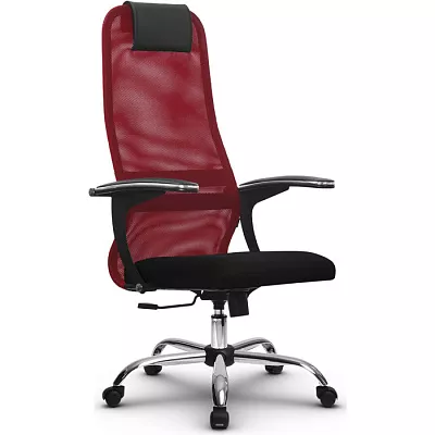 Кресло компьютерное SU-BU158-8 Ch Красный / черный