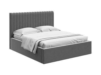 Кровать Dijon с мягким изголовьем 180х200 серый 649300