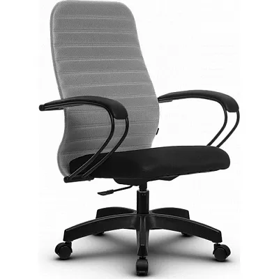 Кресло компьютерное SU-СК130-10P Pl Светло-серый / черный