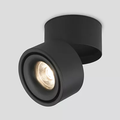 Точечный накладной светильник Elektrostandard Klips DLR031 15W 4200K черный матовый