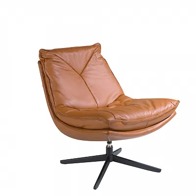 Поворотное кресло Angel Cerda 5096/A8036 с обивкой из кожи