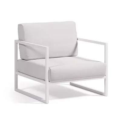 Кресло для улицы La Forma Comova из алюминия белое