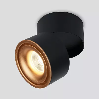 Точечный накладной светильник Elektrostandard Klips DLR031 15W 4200K Черный