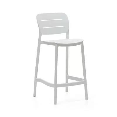 Полубарный стул La Forma Morella белый пластик