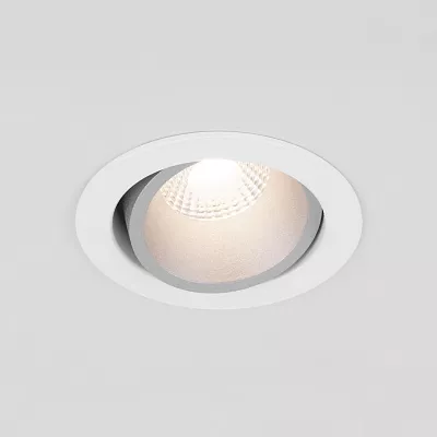 Точечный встраиваемый светильник Elektrostandard Nulla 15267/LED белый/серебро
