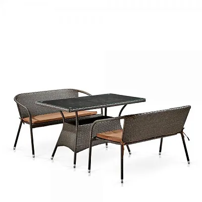 Комплект мебели из ротанга T198D/S139B-W53 Brown