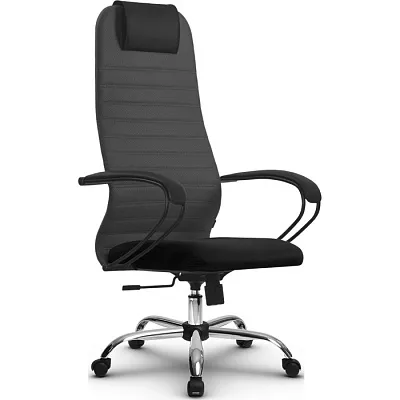 Кресло компьютерное SU-BK130-10 Ch Темно-серый / черный