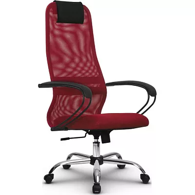 Кресло компьютерное SU-BК130-8 Ch Красный / красный