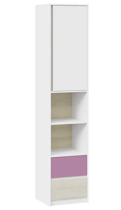 Шкаф комбинированный с накладкой Сканди дуб гарден белый лиловый СМ-386.07.20-20