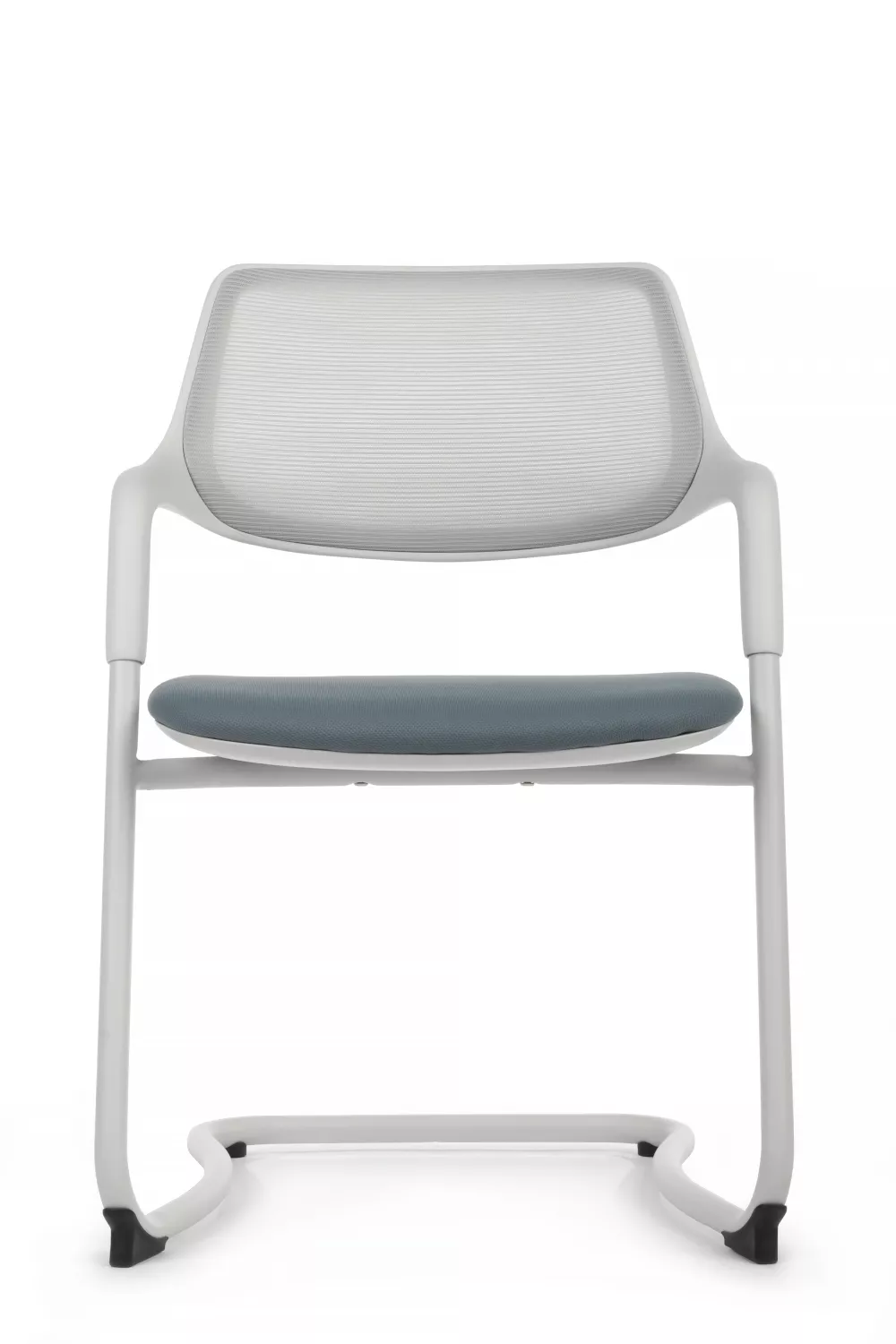 Конференц-кресло RIVA DESIGN Scroll SF (HY-813B) белый каркас / серый