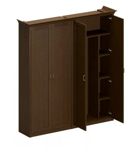 Шкаф высокий комбинированный для одежды и документов с закрытыми дверями Perseo ПС 352 ДМ