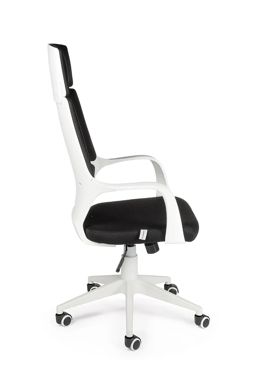 Кресло компьютерное NORDEN IQ белый пластик / черный ткань CX0898H-0-54