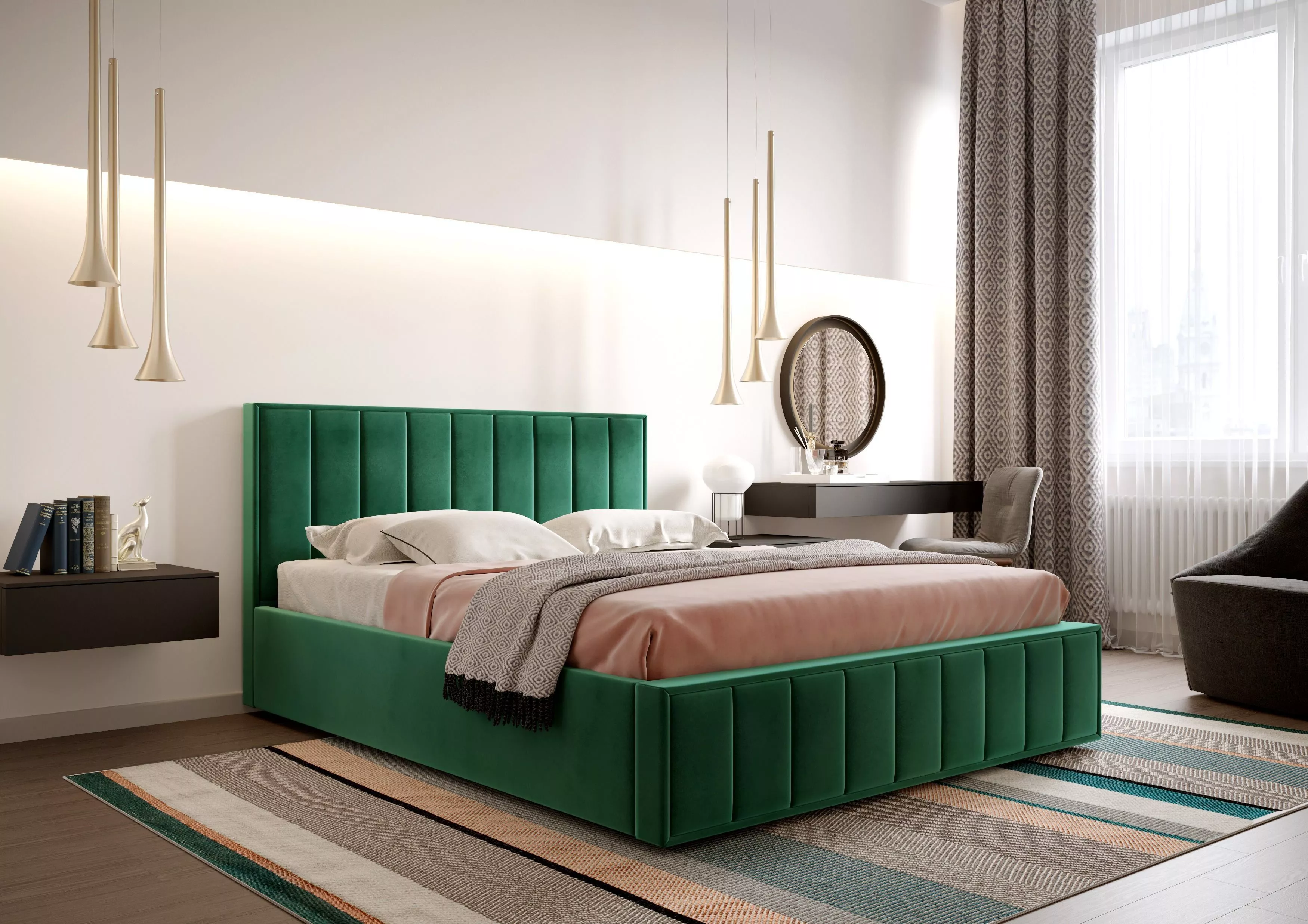 Кровать Вена 1800 мора зеленый