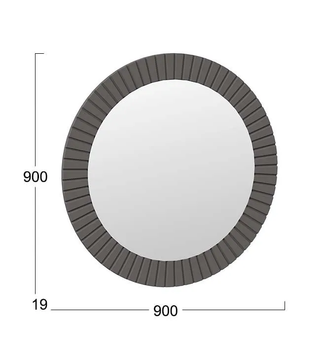 Зеркало навесное круглое Хилтон графит матовый 402.001.000