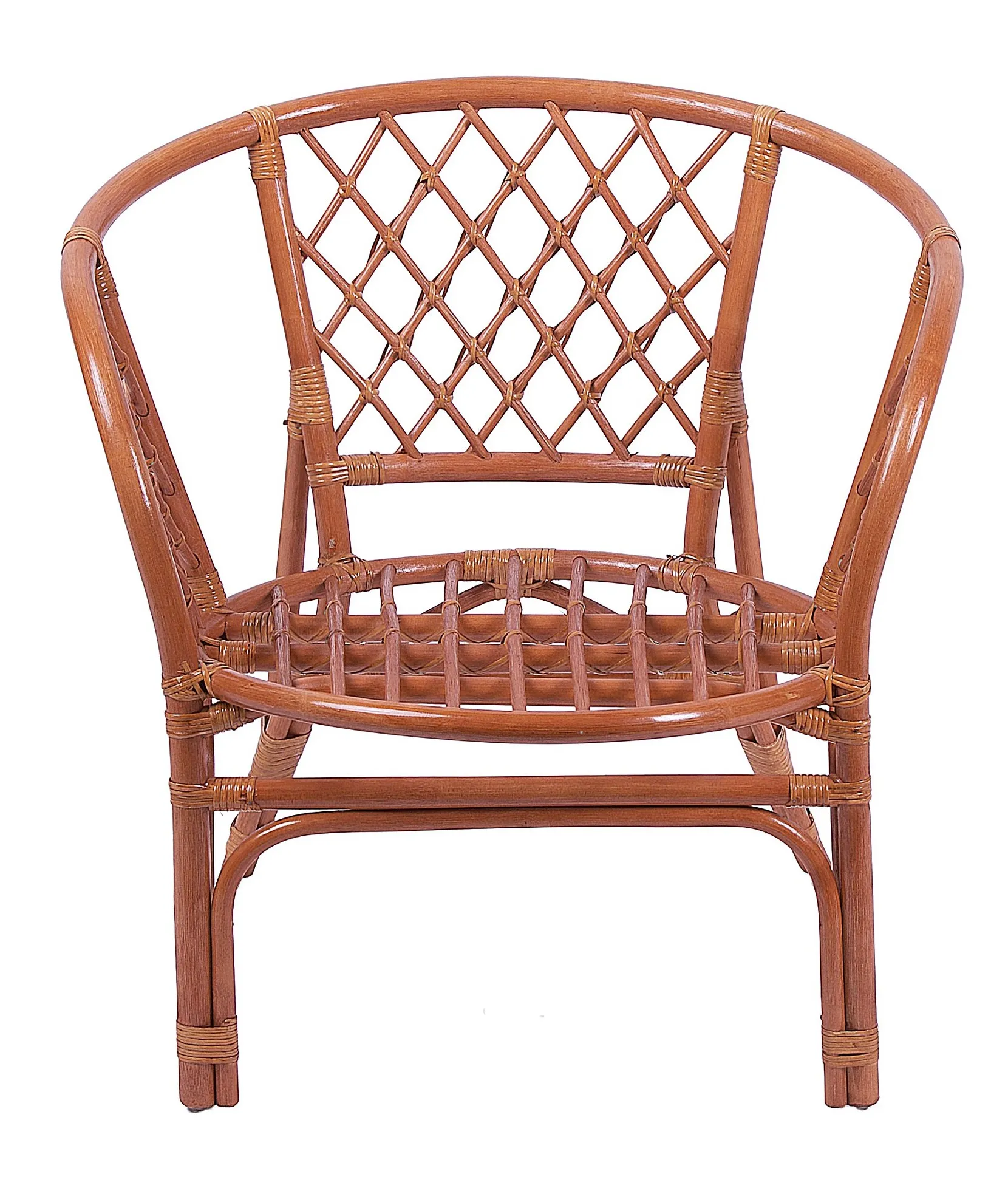 Комплект мебели из ротанга Багама дуэт с овальным столом коньяк (подушки твил обычные коричневые)