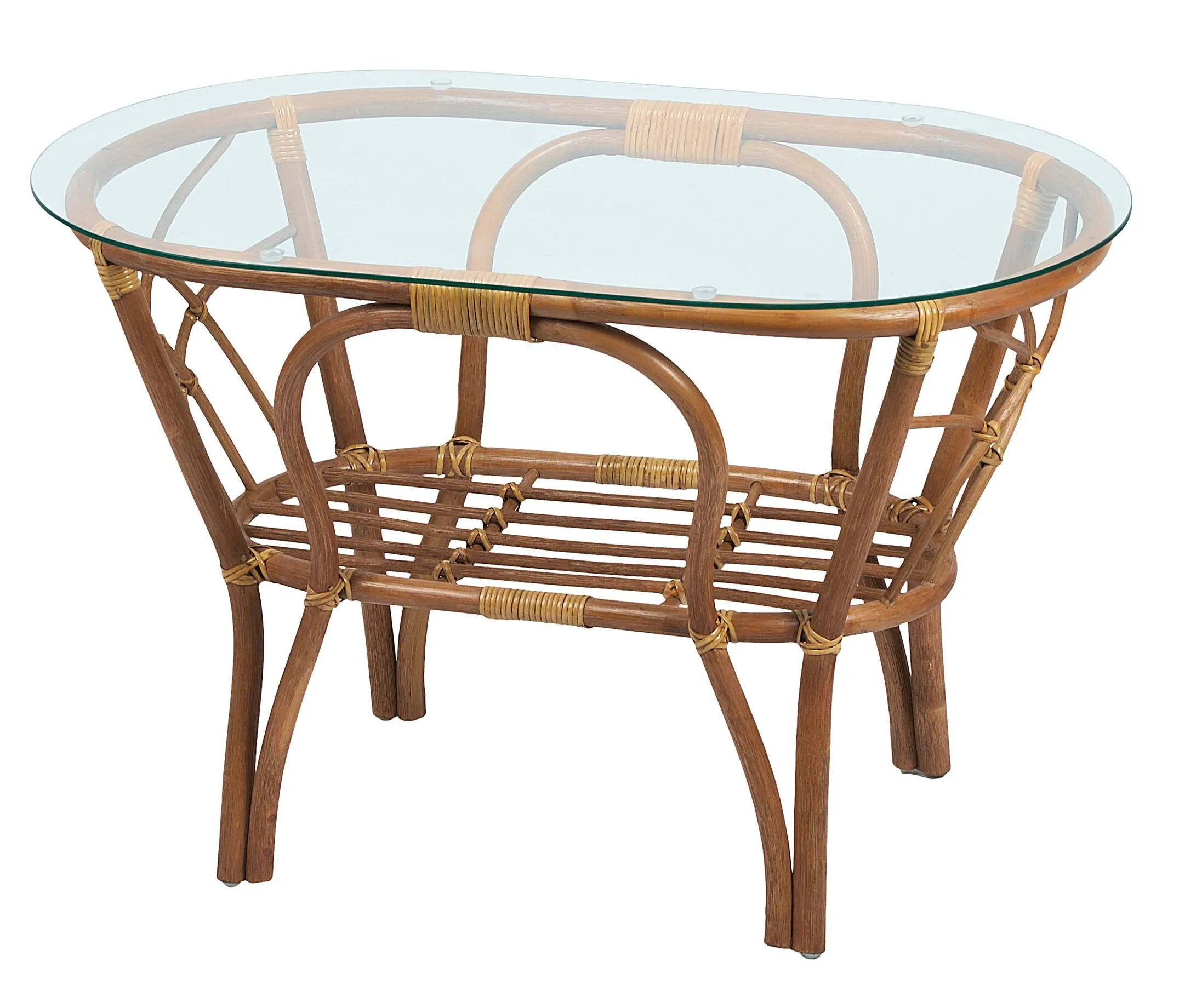Комплект мебели из ротанга Багама дуэт с овальным столом миндаль (подушки шенилл полные светлые)