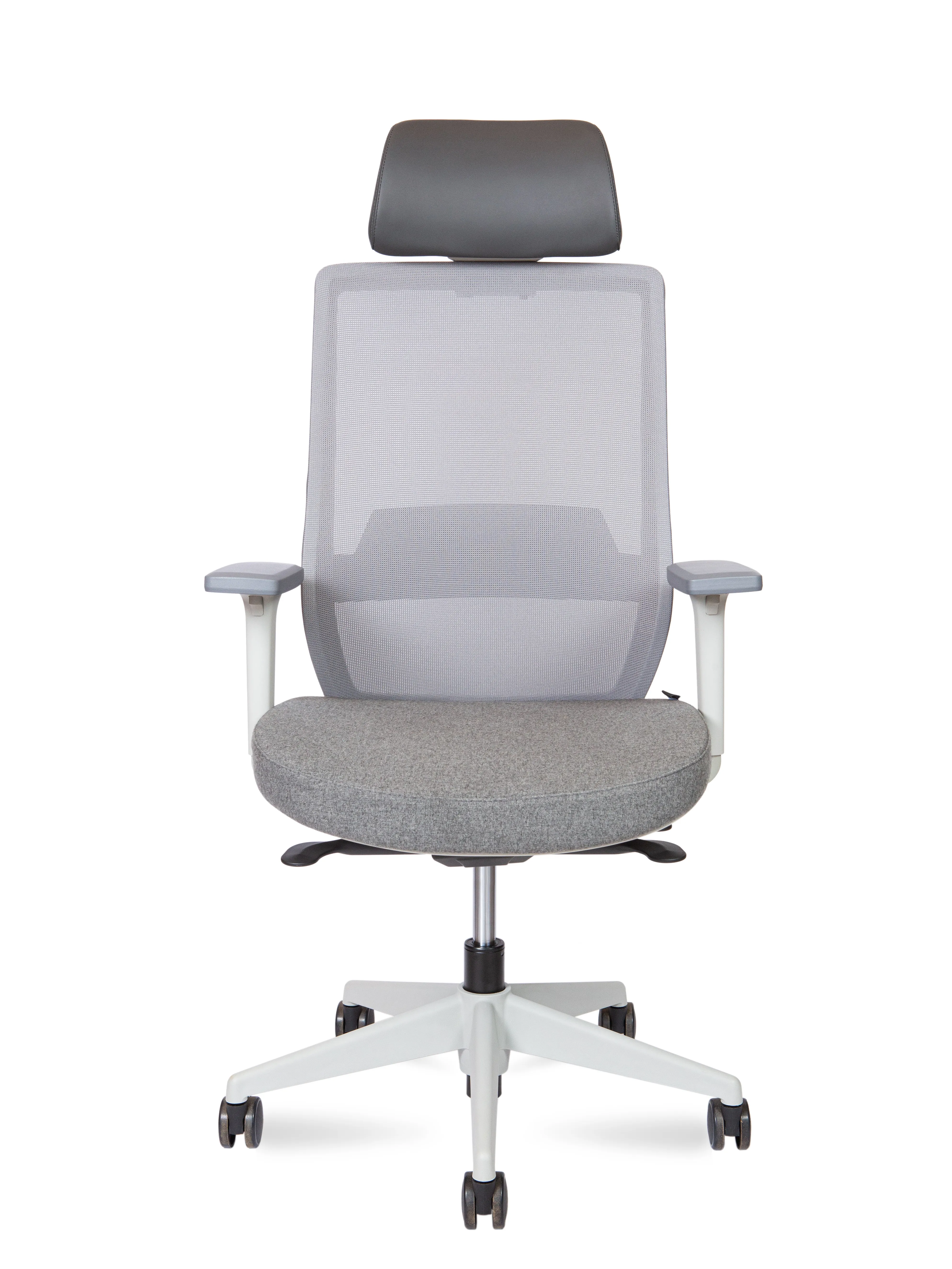 Кресло эргономичное NORDEN Mono grey белый пластик / серый H6255-1 grey