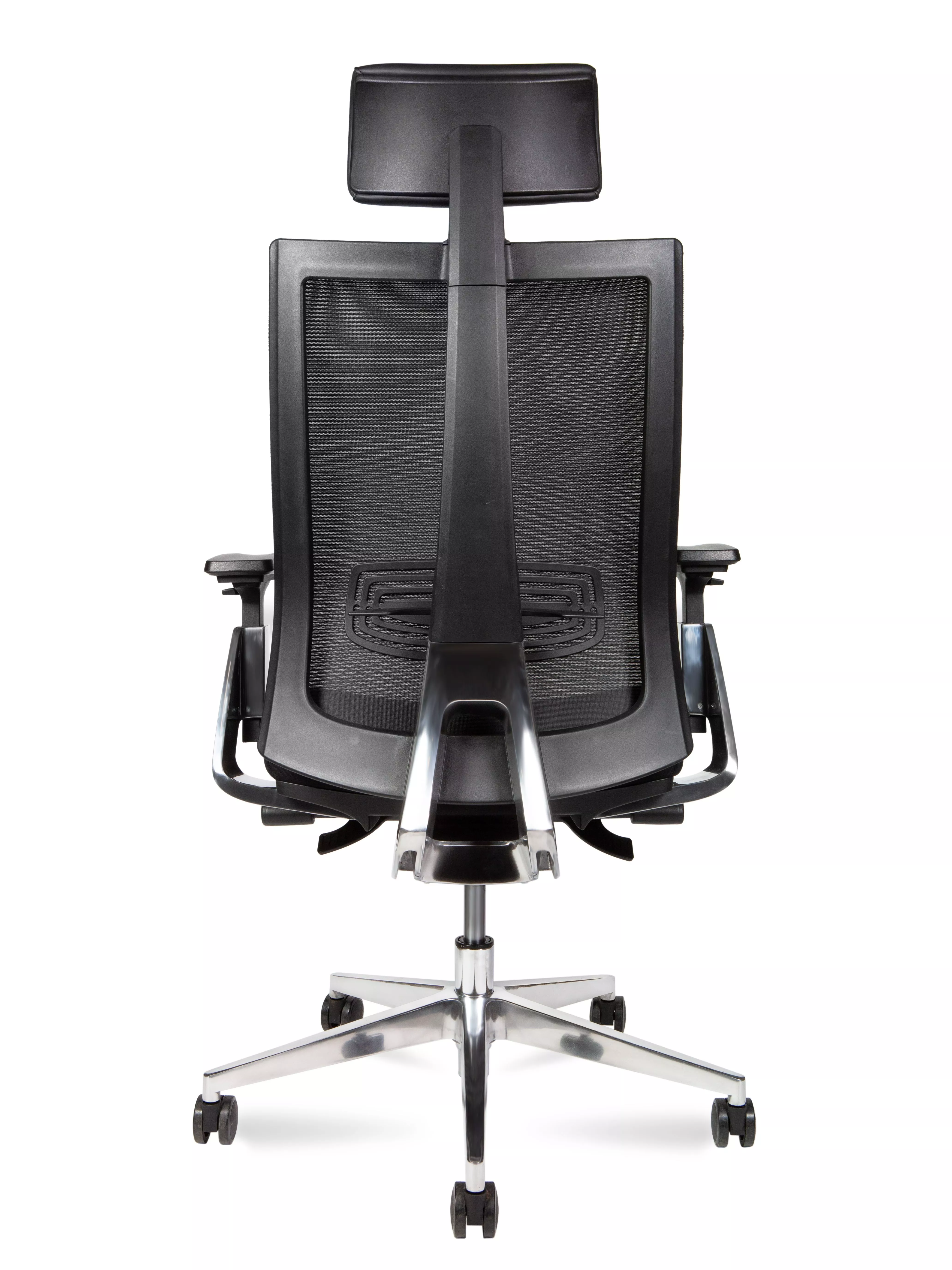 Эргономичное кресло с подголовником  NORDEN Vogue aluminium CH-203A-B-BB