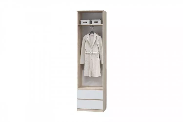 Шкаф для одежды Лори дуб сонома / белый МЛК
