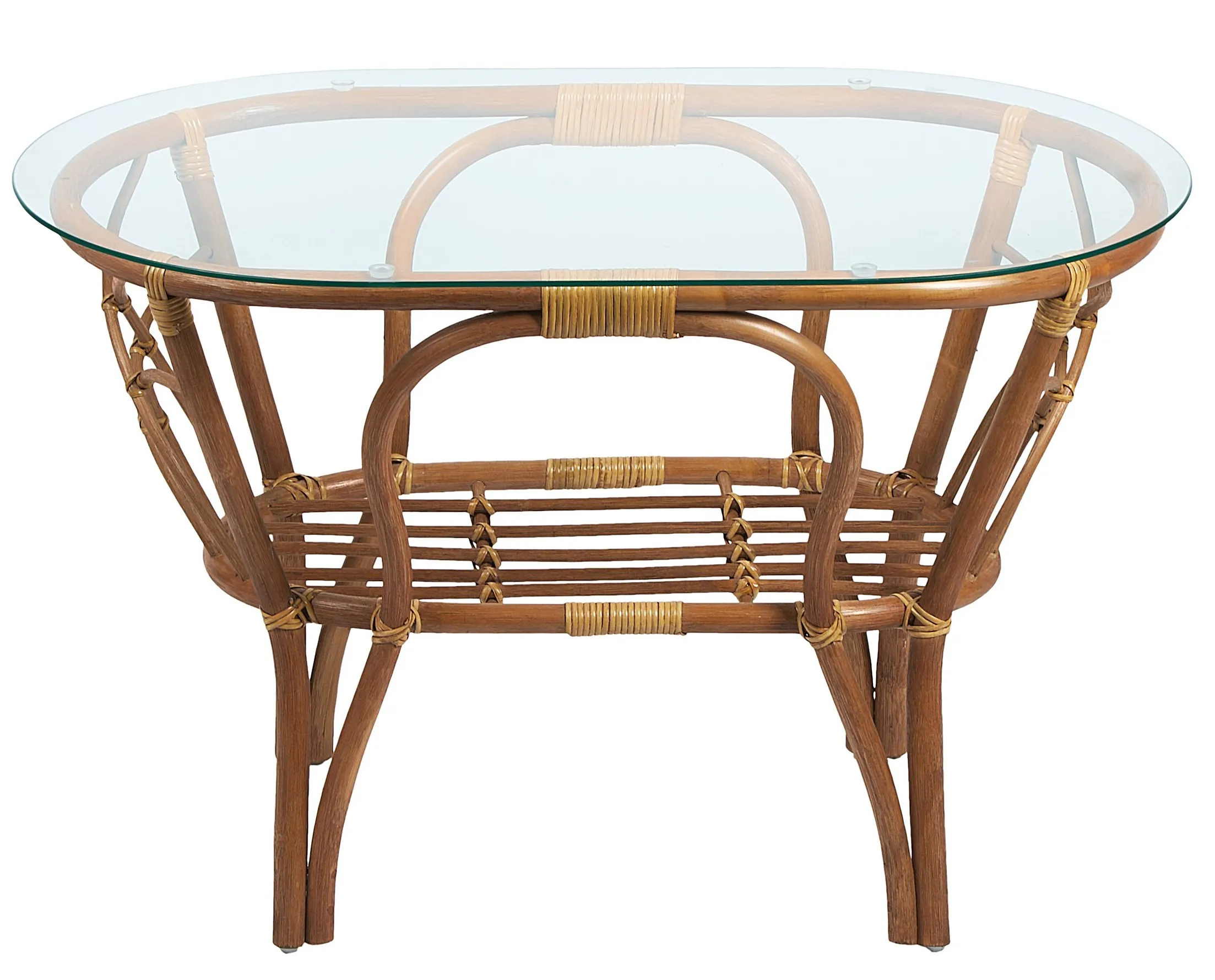 Комплект мебели из ротанга Багама дуэт с овальным столом миндаль (подушки шенилл полные светлые)