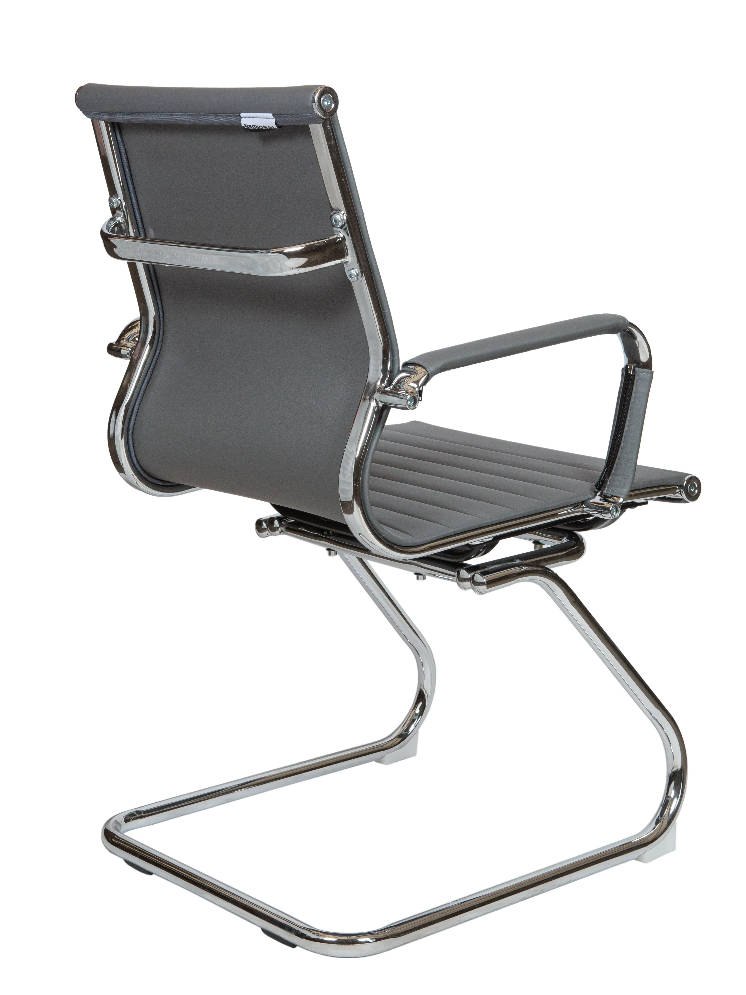 Кресло офисное NORDEN Техно CF хром экокожа серый HB-100-45