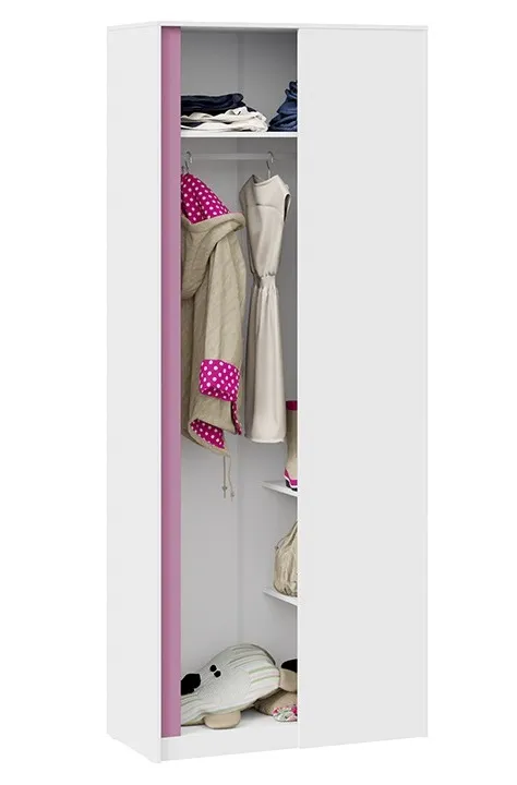 Шкаф угловой с накладкой Сканди дуб гарден белый лиловый СМ-386.07.023